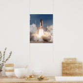 Start des Space Shuttle Columbia (STS-73) Poster (Küche)