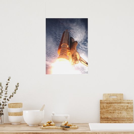 Start des Space Shuttle Columbia (STS-73) Poster (Küche)