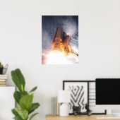 Start des Space Shuttle Columbia (STS-73) Poster (Heimbüro)