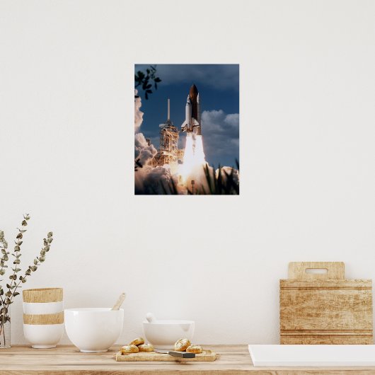 Start des Space Shuttle Columbia (STS-80) Poster (Küche)