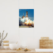 Start des Space Shuttle Columbia (STS-90) Poster (Küche)