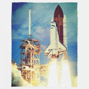 Start des Space Shuttle Discovery Fleecedecke