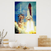 Start des Space Shuttle Discovery Poster (Küche)