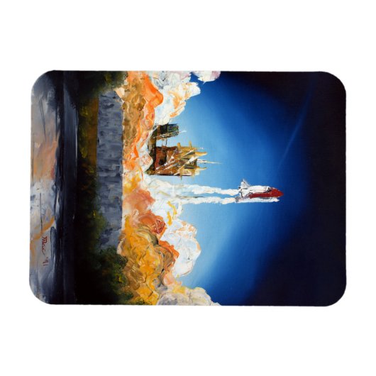 Start des Space Shuttle Magnet (Horizontal)