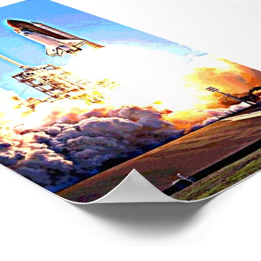 Start des Space Shuttle Poster (Ecke)