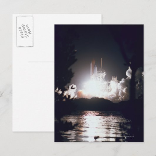 Start des Space Shuttle Postkarte (Vorne/Hinten)
