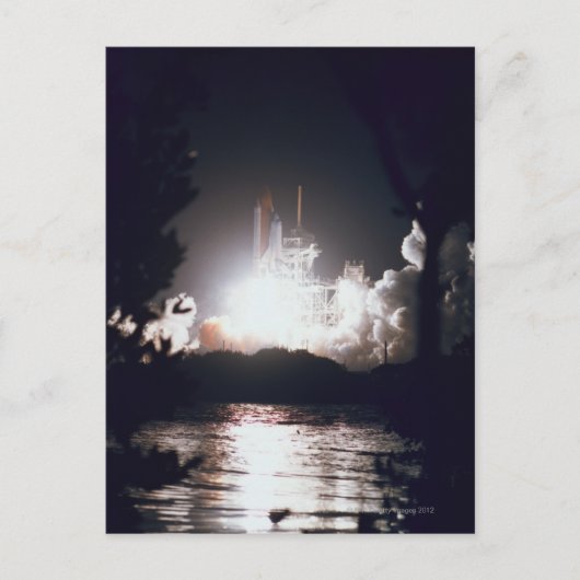 Start des Space Shuttle Postkarte (Vorderseite)