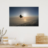 Start des Space Shuttle - Skydiver-Ansicht Poster (Küche)