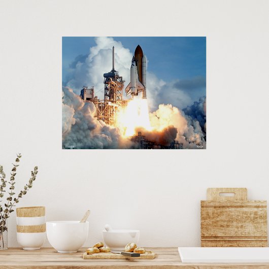 Start des Space Shuttle STS-106 Poster (Küche)
