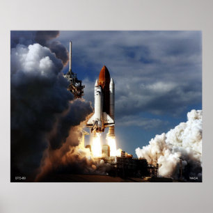 Start des Space Shuttle STS-80 Poster