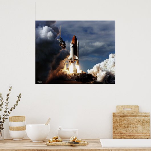 Start des Space Shuttle STS-80 Poster (Küche)