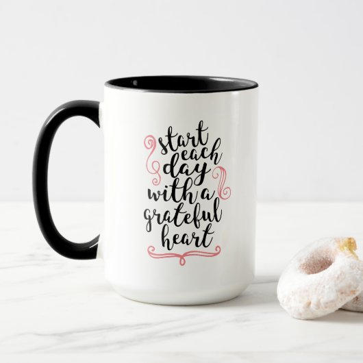 Start each day mug tasse (Mit Donut)