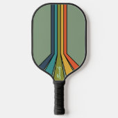 Start einer grünen Retro-Farbrakete Pickleball Schläger (Vorderseite)