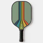 Start einer grünen Retro-Farbrakete Pickleball Schläger (Rückseite)