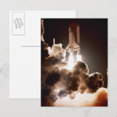 Start eines Space Shuttles Postkarte (Vorne/Hinten)