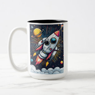 Start frei! zweifarbige tasse