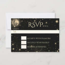 Start Night mit Moon Gold RSVP Card