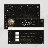 Start Night mit Moon Gold RSVP Card Karte (Vorne/Hinten)