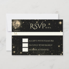 Start Night mit Moon Gold RSVP Card Karte