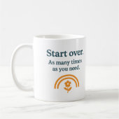 Start over. As many times as you need - Mug Kaffeetasse (Links)