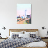 'Start Point Lighthouse' von Gordon Ashton. Leinwanddruck (Insitu (Schlafzimmer))
