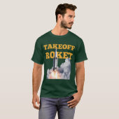 Start-Rakete lustig T-Shirt (Vorne ganz)