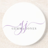 Start-Skriptinitials Monogram Minimalistisch Getränkeuntersetzer (Vorne)