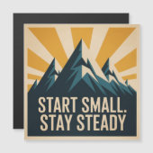 Start Small. Stay Steady Magneteinladung (Vorne/Hinten)
