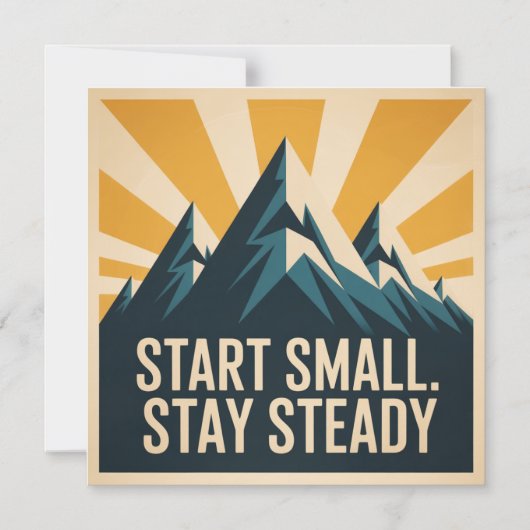 Start Small. Stay Steady Magneteinladung (Vorderseite)