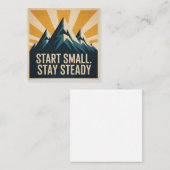 Start Small. Stay Steady Quadratische Visitenkarte (Vorne/Hinten)