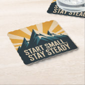 Start Small. Stay Steady Untersetzer (angewinkelt)