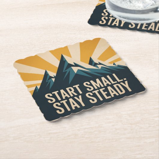 Start Small. Stay Steady Untersetzer (angewinkelt)