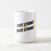 Start Strong Finish Strong Mug Kaffeetasse (Mittel)