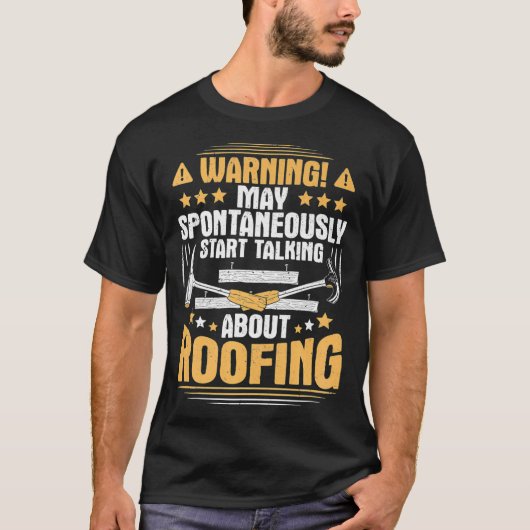 Start Talking About Roofing Roofer Premium T-Shirt (Vorderseite)