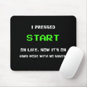 START-Taste Retro 8 Bit Pixel Art Gamer Gaming  Mousepad (Mit Mouse)