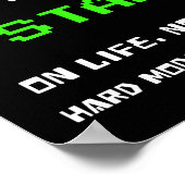 START-Taste Retro-8-Bit-Pixel-Art-Gamer-Gaming Poster (Ecke)