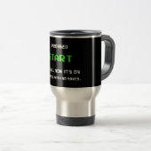 START-Taste Retro-8-Bit-Pixel-Art-Gamer-Gaming Reisebecher (VorderseiteRechts)