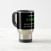 START-Taste Retro-8-Bit-Pixel-Art-Gamer-Gaming Reisebecher (Vorderseite Links)