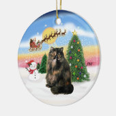 Start - Tortie Persian cat Keramik Ornament (Links)