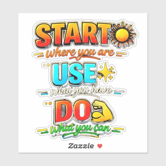 Start Use Do OG Transparent Sticker Motivational (Blatt)