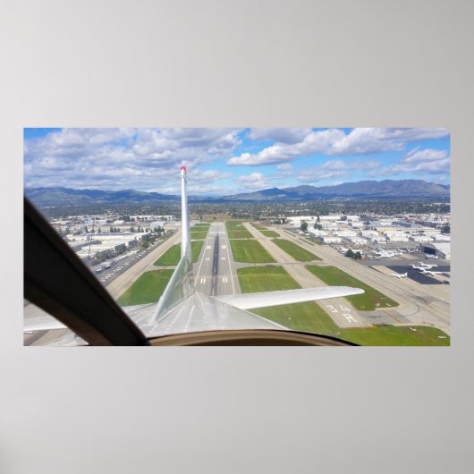 Start vom Flughafen Van Nuys Poster (Vorne)
