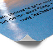 Start von Apollo 11 mit amerikanischer Flagge Poster (Ecke)