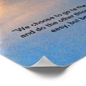 Start von Apollo 11 mit amerikanischer Flagge Poster (Ecke)