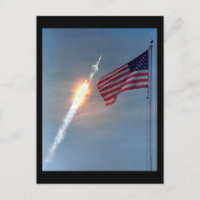 Start von Apollo 11, mit Flagge, NASA