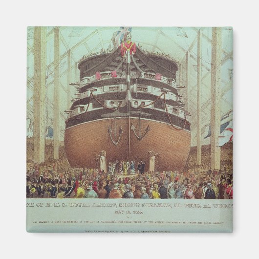 Start von H.M.S. Royal Albert, Screw Steamer Magnet (Vorne)