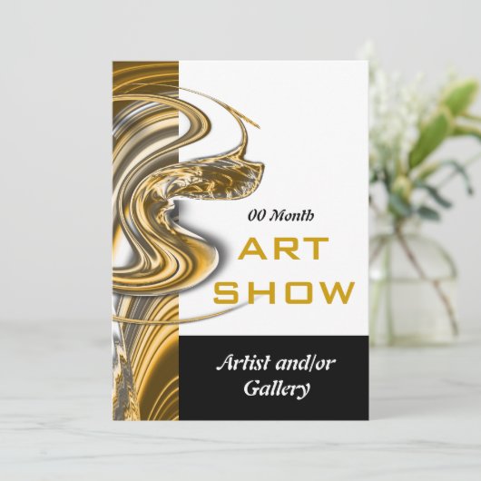 Start von Kunstschmuck Einladung (Stehend Vorderseite)