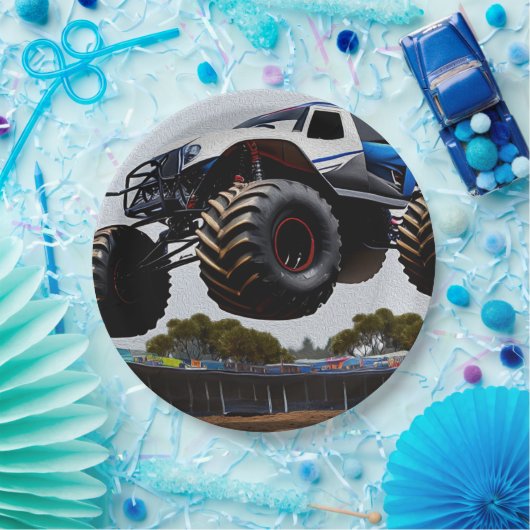 Start von Monster Truck, Pappteller (Party)