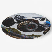 Start von Monster Truck, Pappteller (Schrägansicht)