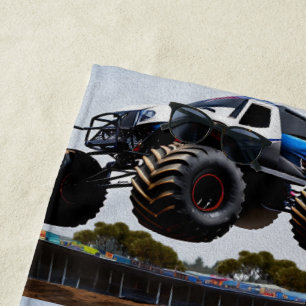 Start von Monster Truck, Strandtuch