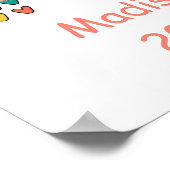 Start von Pre-K zurück in die Schule Regenbogen-Po Poster (Ecke)